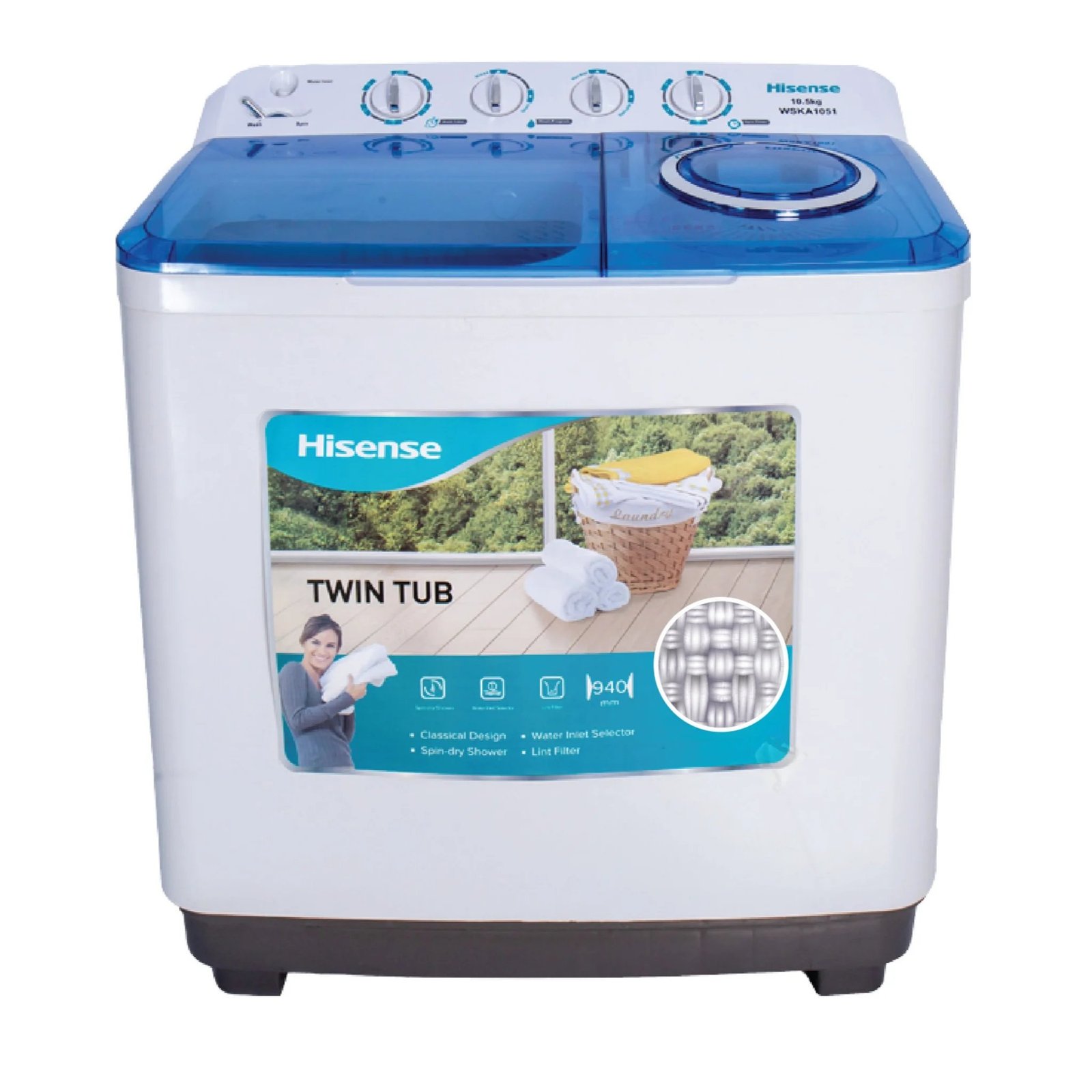 Hisense 13.5kg Hisense 13.5KG Twin Tub Washing Machine - Image 1