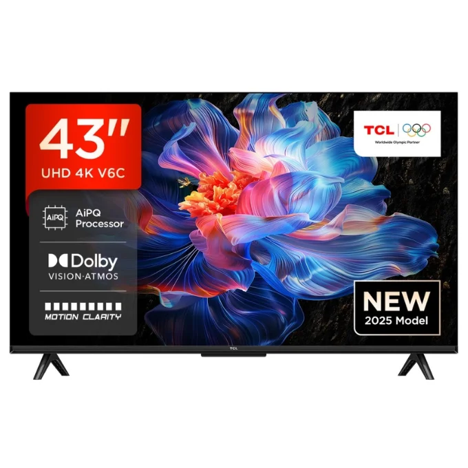 TCL 43-Inch V6D 4K HDR Google TV TCL 43-Inch V6D 4K HDR Google TV TCL 43-Inch V6D 4K HDR Google TV in Kenya Front View TCL 43-Inch V6D Google TV Display TCL V6D 43-Inch Smart TV with Google TV TCL 43-Inch 4K HDR Smart Television TCL V6D Ultra HD Google TV